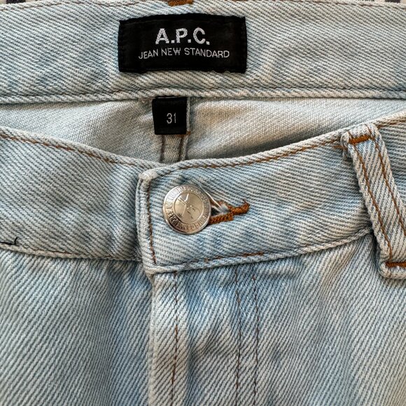 APC A.P.C. New Standard Jeans Bleached Denim Stonewash - Picture 4 of 7